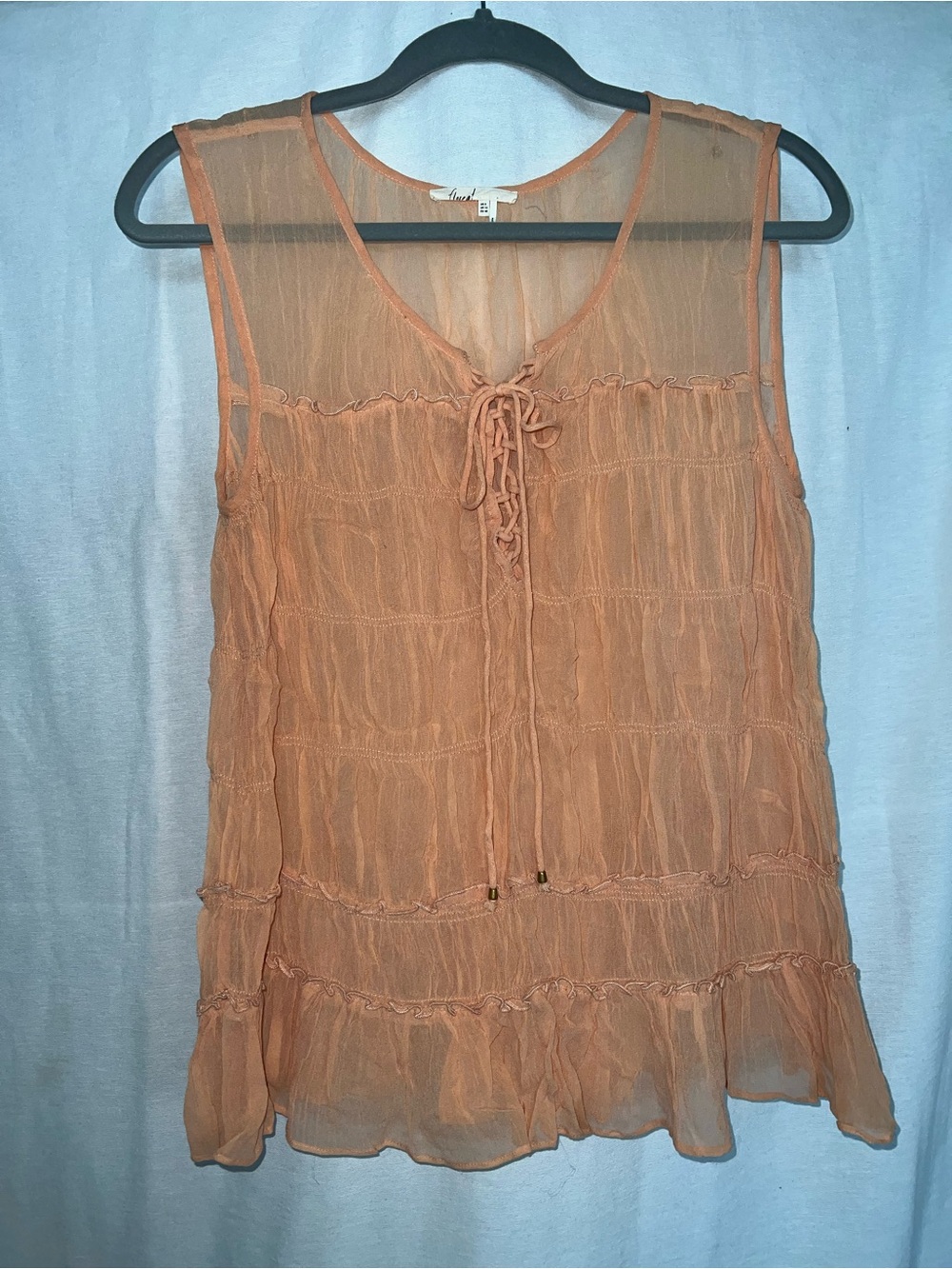Floreat Anthropologie “Calla" Lace-Up Tank Top Size 8